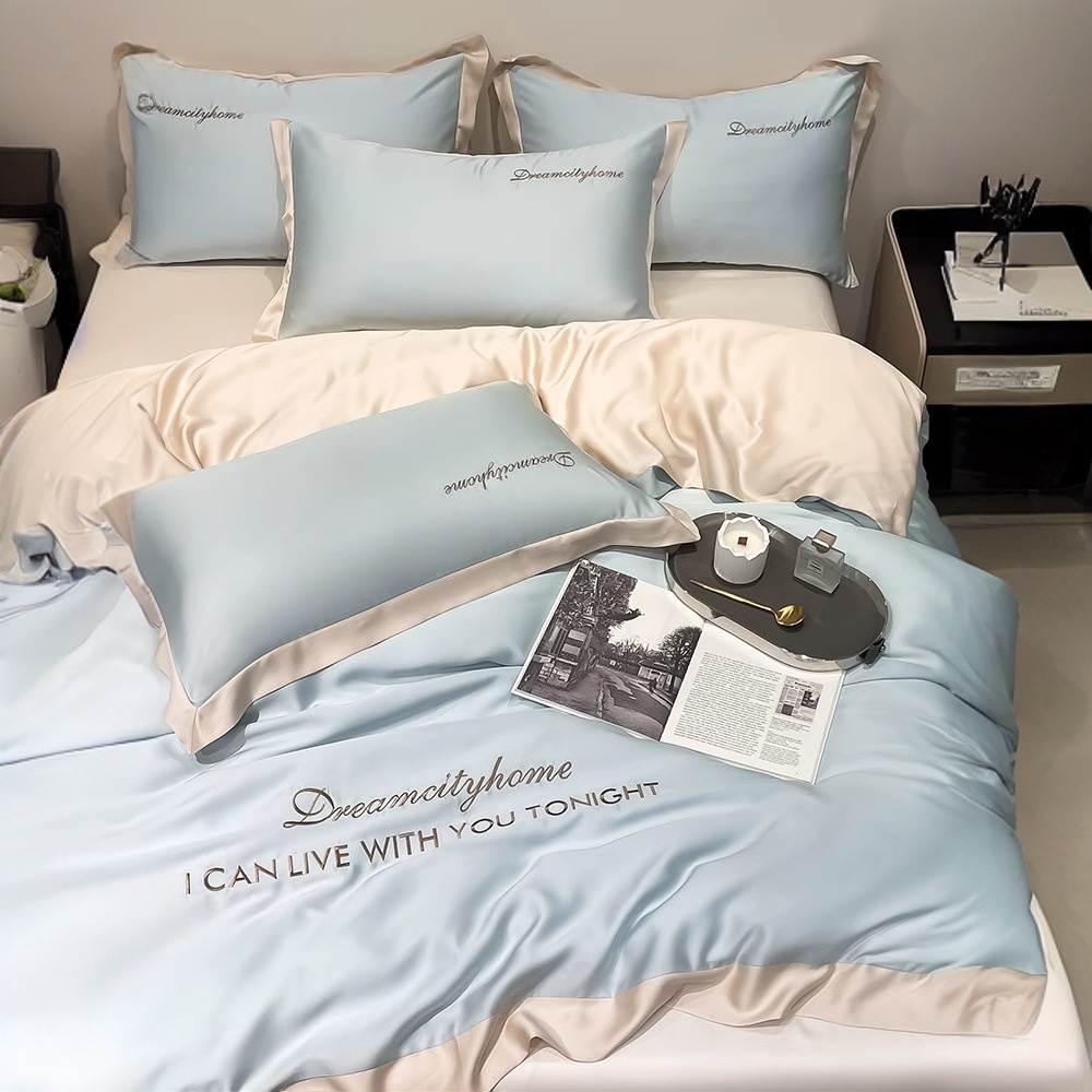 Silk Sheet Set - Buz İpeği Lüks Dört Parçalı Set
