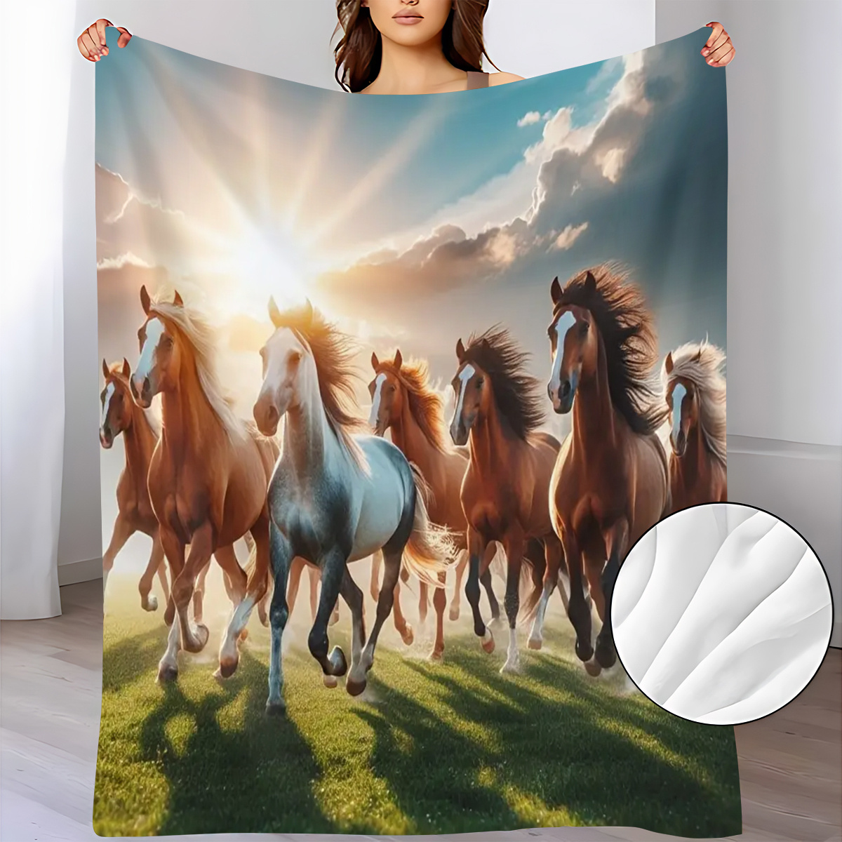 Sunrise Home Textiles & Apparel - Yumuşak Flanel Battaniye, Gölge Dumanlı Gökyüzünün