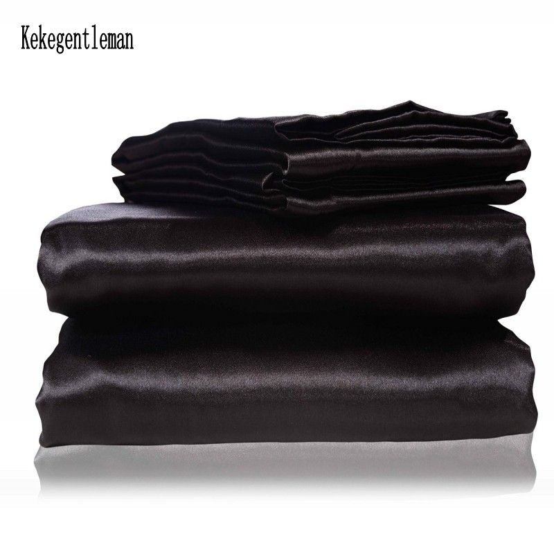 Silk Sheet Set - Saten siyah nevresim takımı nevresim takımı
